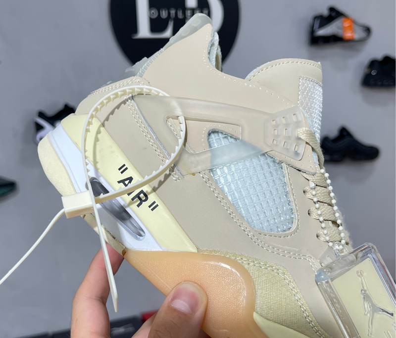 Nike Air Jordan Retro 4 X Off White 'Sail' - Ldoutleet