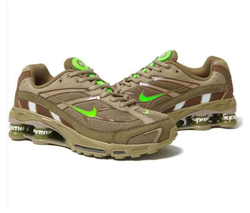 Nike Shox Ride 2 X Supreme 'Neutral Olive Electric Green' - Ldoutleet