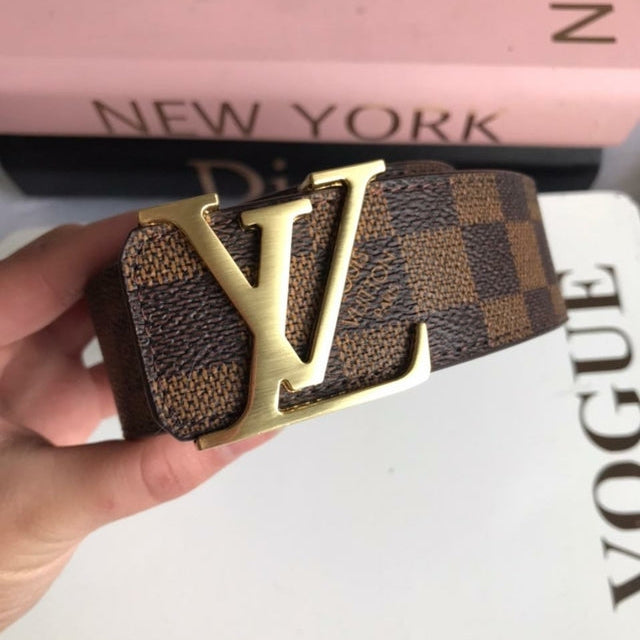 Cinto Louis Vuitton 'Damier Brown'